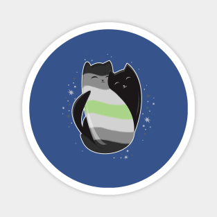 Agender Cat LGBT Pride Flag Magnet